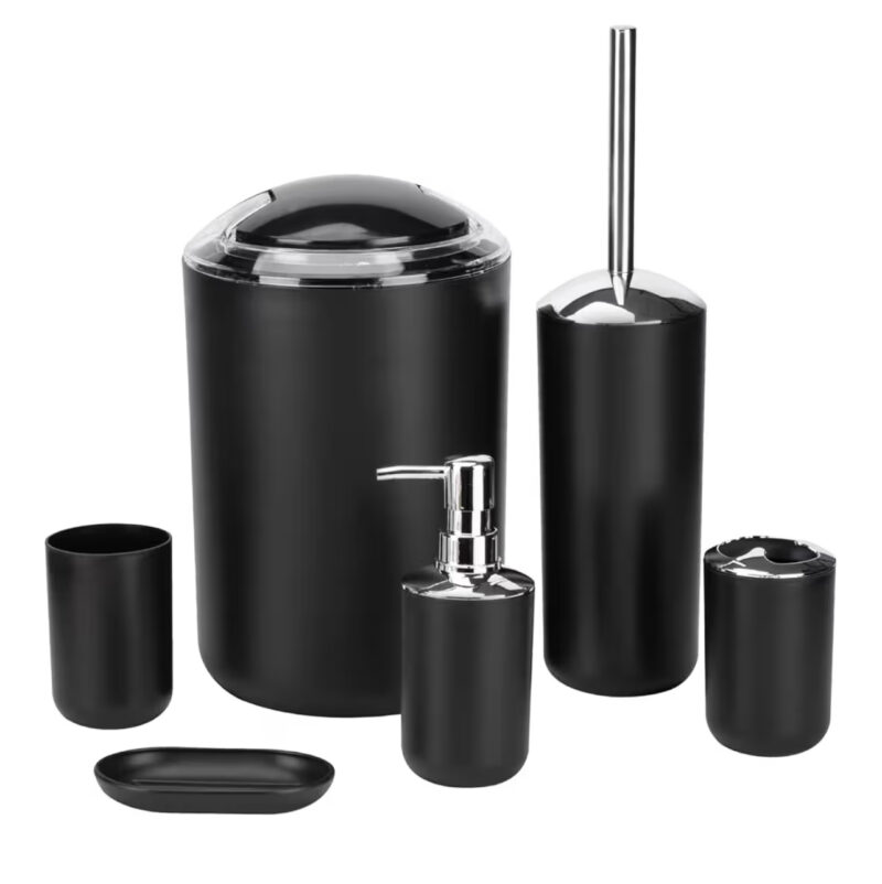 6 Piece Hotel Bathroom Set, Plastic Bathroom Set, Hotel Bathroom Accessory Set