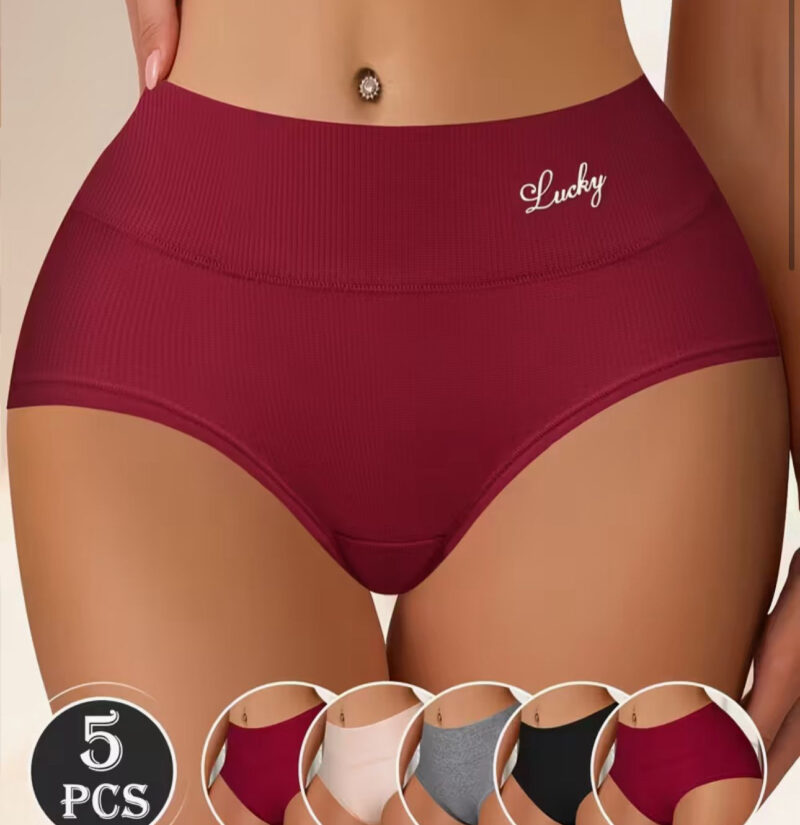 QUASTI Women's Mid-Rise Panties 5-Pack - Soft and Breathable Light Beige Underwear