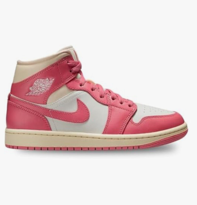 Air Jordan 1 Mid Women's Shoes (BQ6472-109, Sail/Guava Ice/Muslin/Pink Salt)